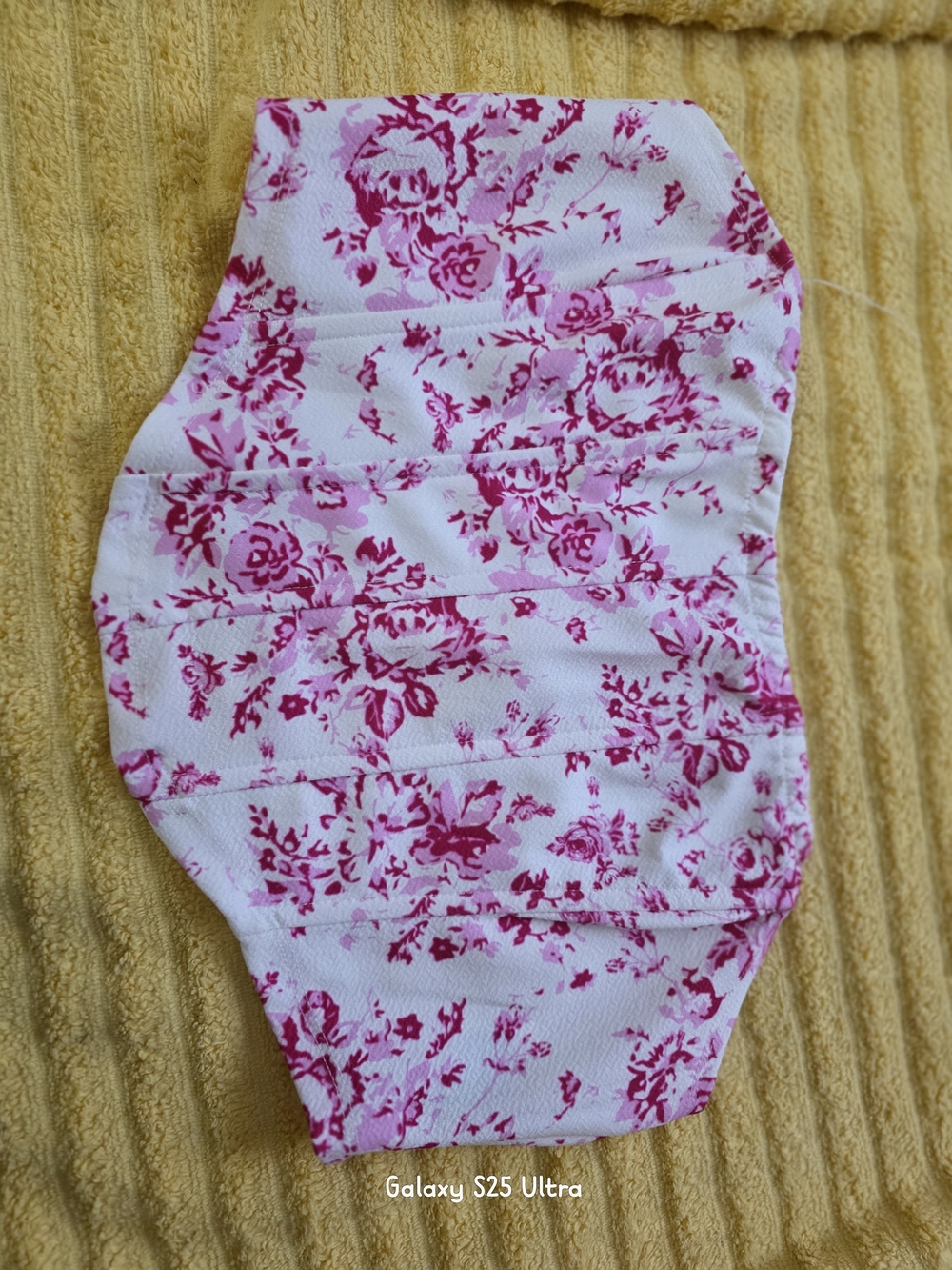 SHEIN Pink and White Floral Kids Face Mask